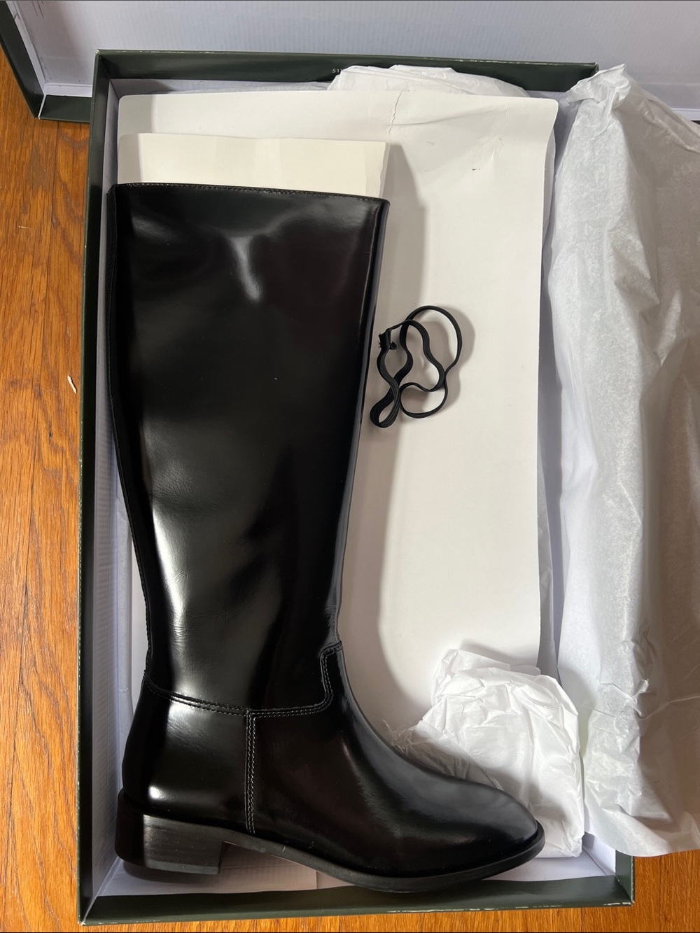 Anthropologie Silent D Giselle Black Real Leather Riding Boots - Women